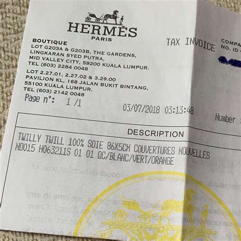 hermes hologram|authentic Hermes receipt.